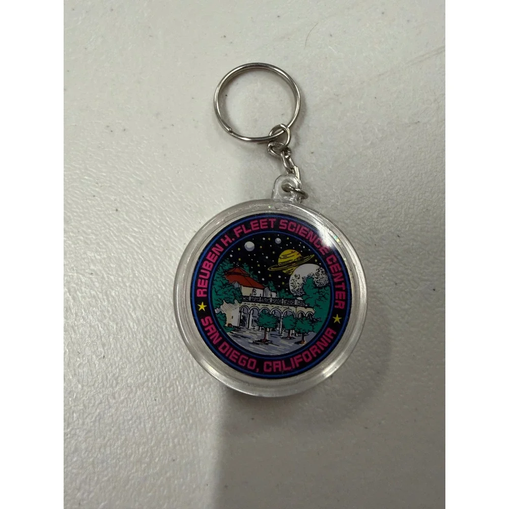 Vintage Reuben H Fleet Science‎ Center San Diego California Keychain Souvenir
